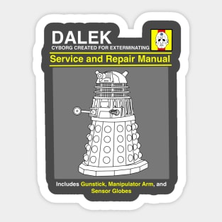 Dalek Service and Repair Manual Sticker